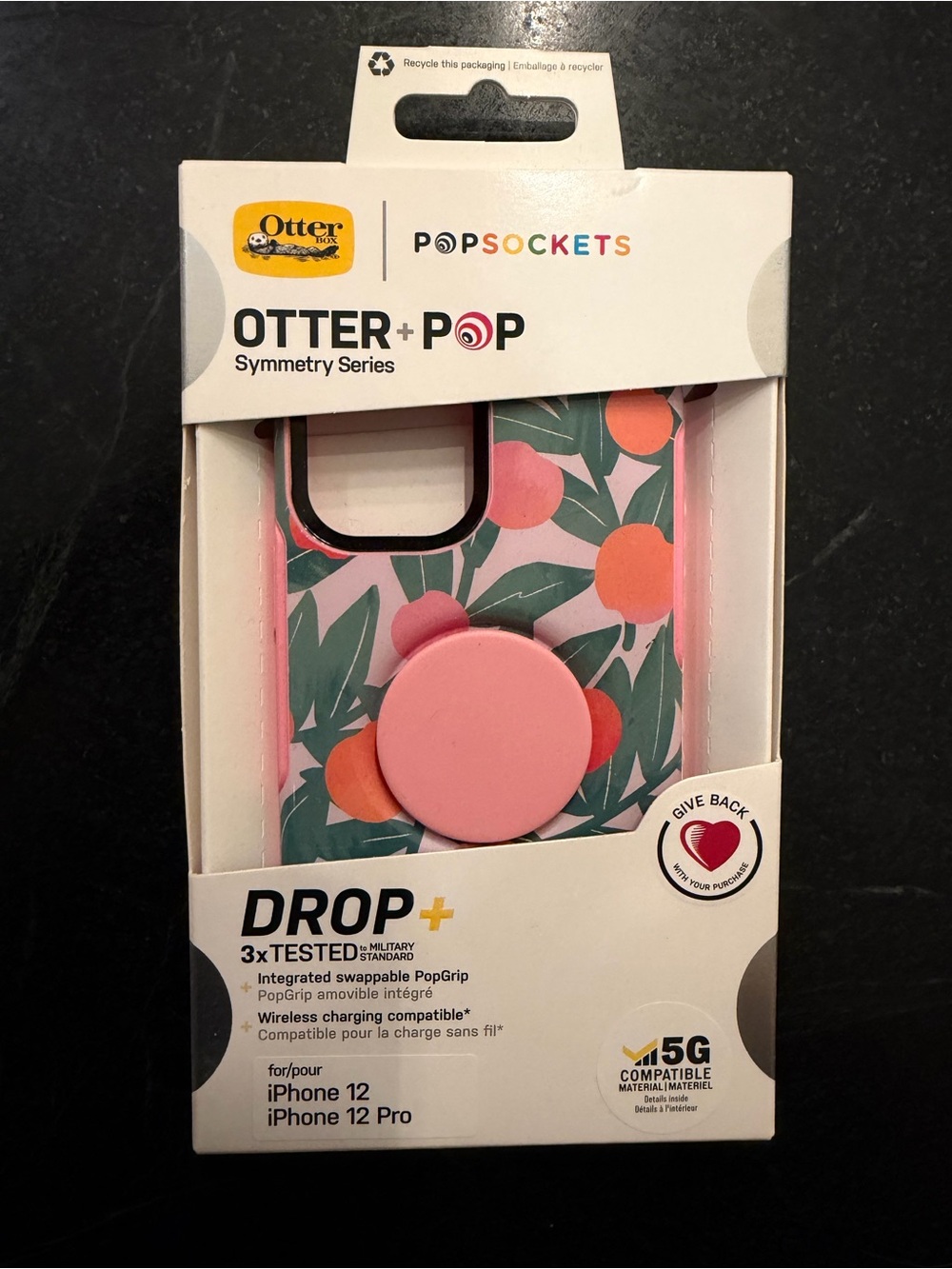 OtterBox Symmetry Series iPhone 12/12 Pro Case w/ Popsocket